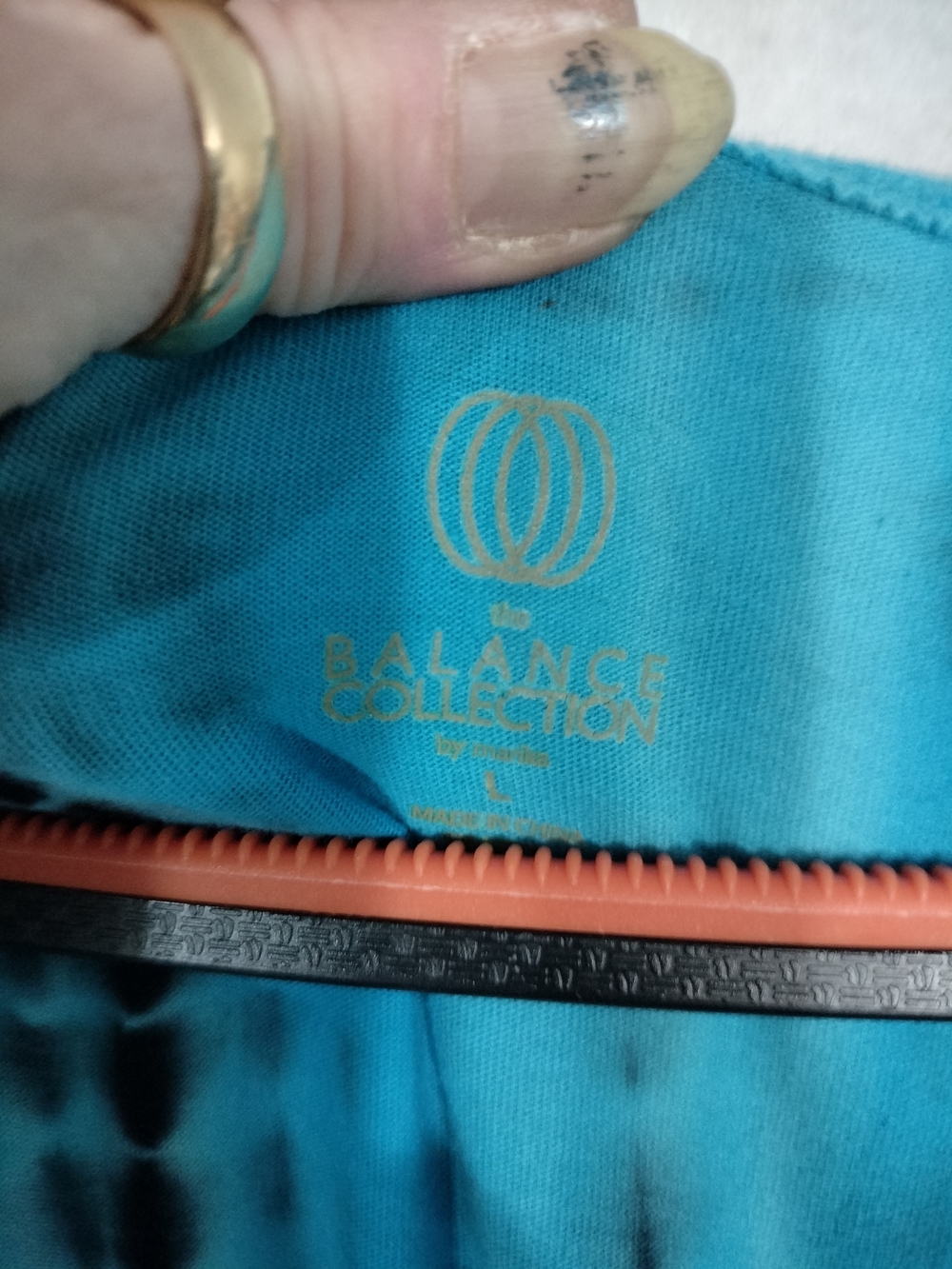 Balance Collection Turquoise and Black Tie-Dye Hooded Coverup - Picture 2 of 3